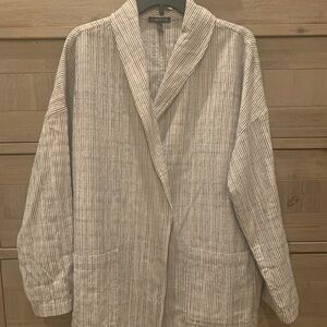 Eileen Fisher cotton open blazer L/XL